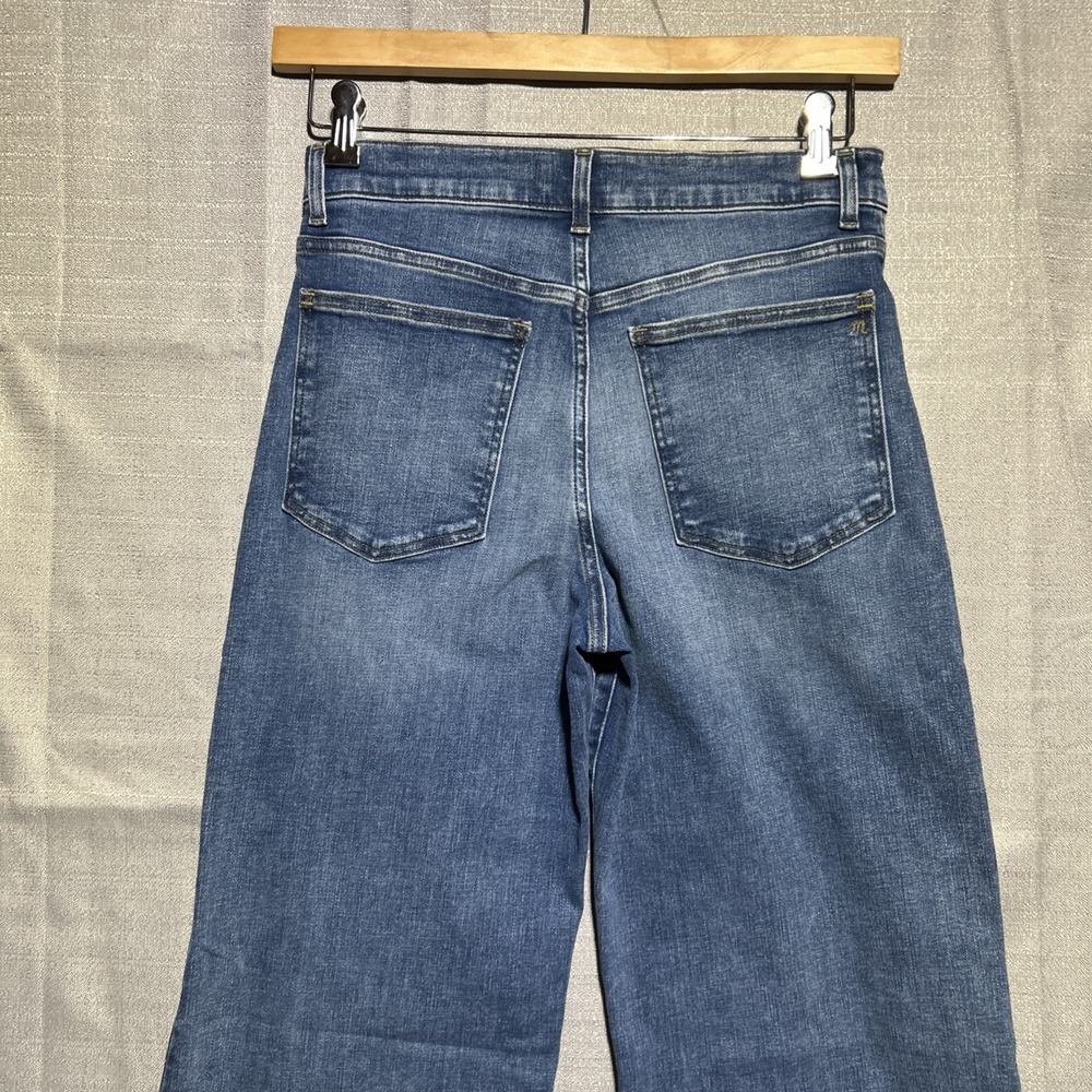 Madewell The Wide-Leg Jean High Rise Fitted through Hip size W 28 magic pockets - Picture 7 of 12